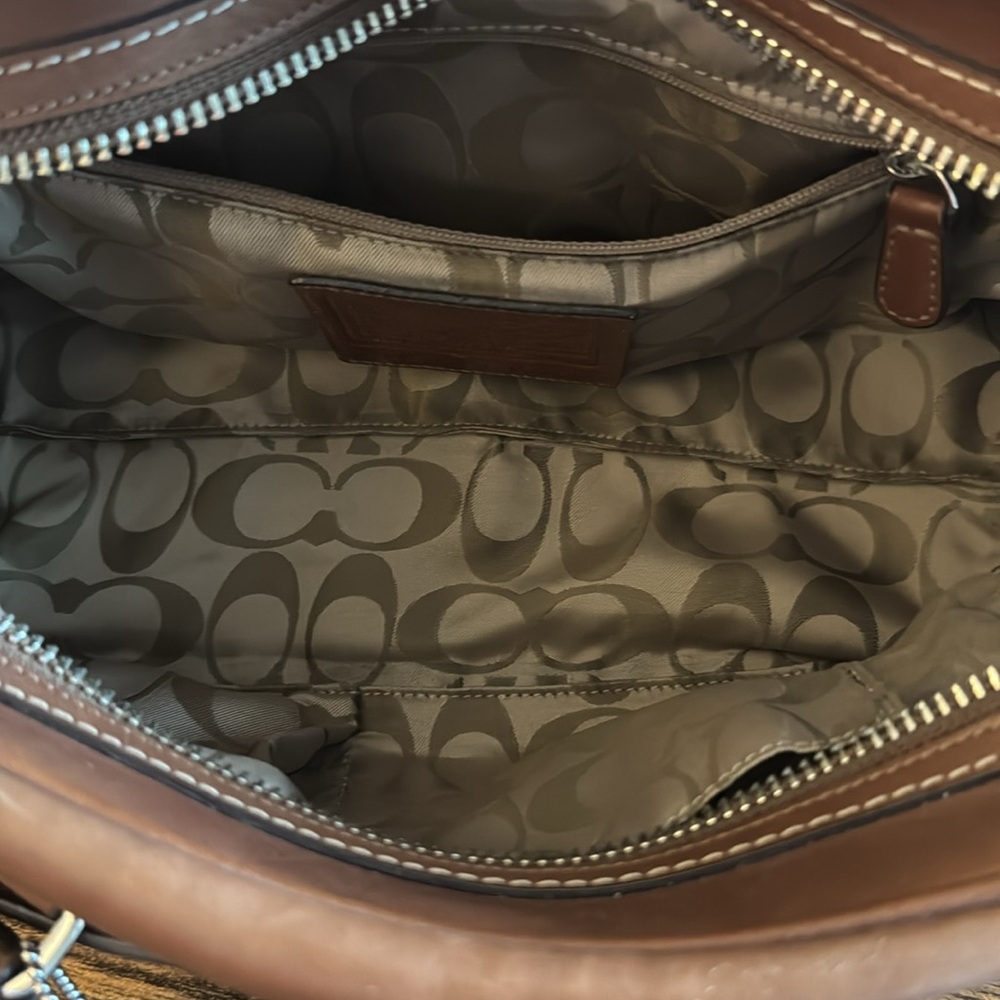 Coach Brown Leather Satchel Bag - Picture 5 of 6